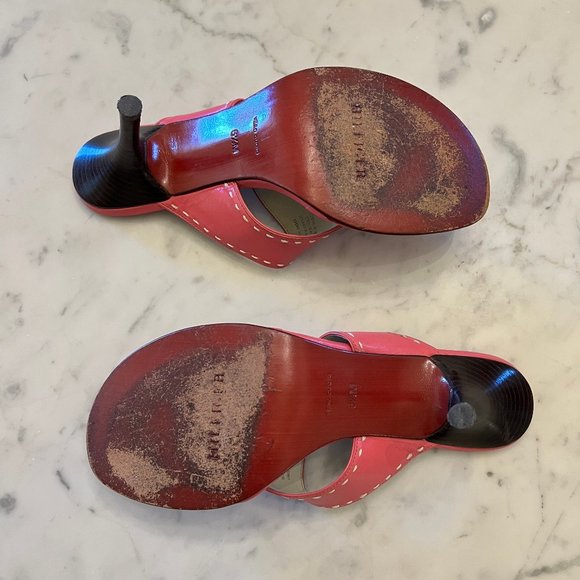 H Hilfiger Pink Leather Heels Size 6.5 - Picture 9 of 10